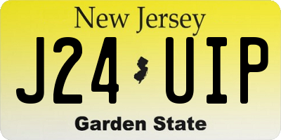 NJ license plate J24UIP