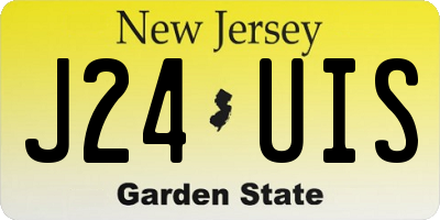 NJ license plate J24UIS