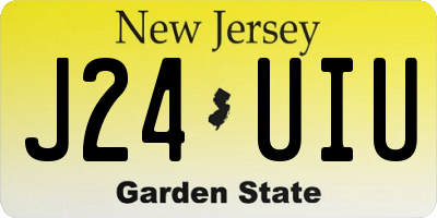 NJ license plate J24UIU
