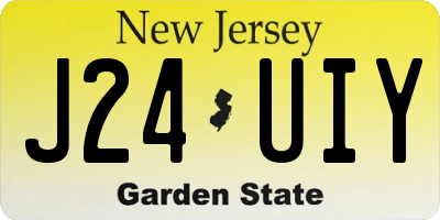 NJ license plate J24UIY