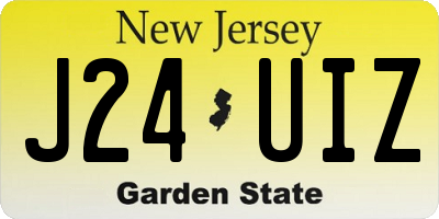NJ license plate J24UIZ