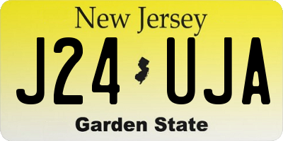 NJ license plate J24UJA