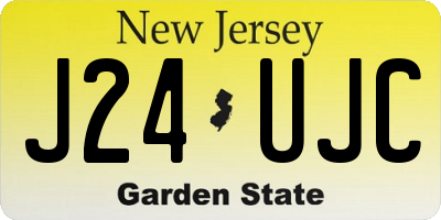 NJ license plate J24UJC