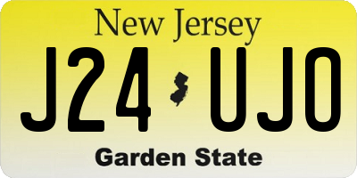 NJ license plate J24UJO