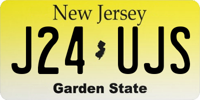 NJ license plate J24UJS