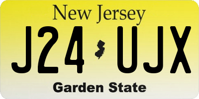 NJ license plate J24UJX