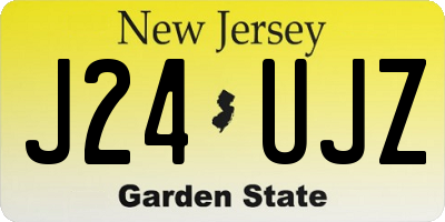 NJ license plate J24UJZ