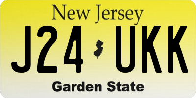 NJ license plate J24UKK