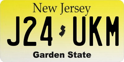 NJ license plate J24UKM