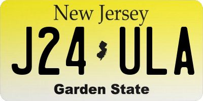 NJ license plate J24ULA