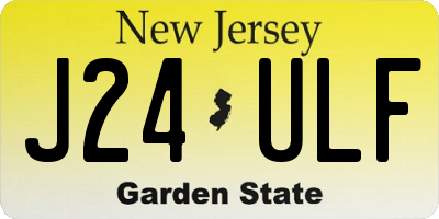 NJ license plate J24ULF