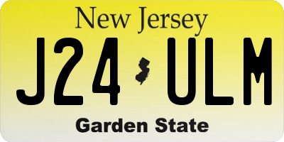 NJ license plate J24ULM