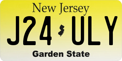 NJ license plate J24ULY