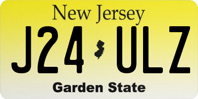 NJ license plate J24ULZ