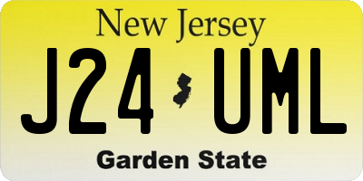 NJ license plate J24UML