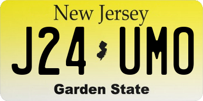 NJ license plate J24UMO
