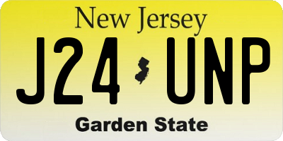 NJ license plate J24UNP
