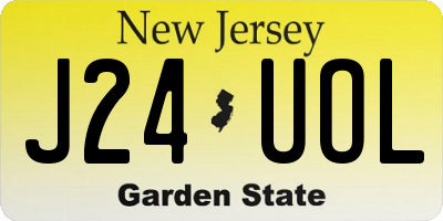 NJ license plate J24UOL