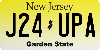 NJ license plate J24UPA