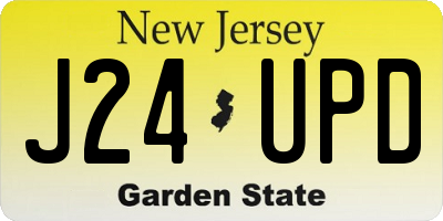 NJ license plate J24UPD