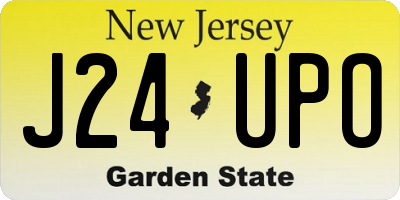 NJ license plate J24UPO