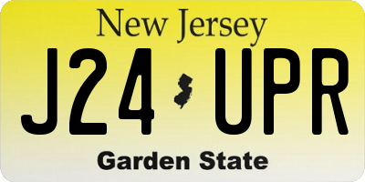 NJ license plate J24UPR