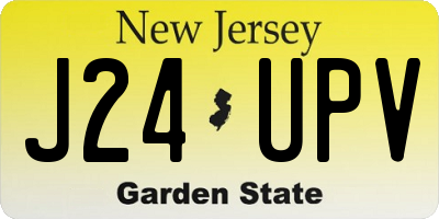 NJ license plate J24UPV