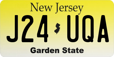 NJ license plate J24UQA