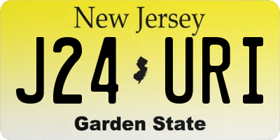 NJ license plate J24URI