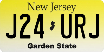 NJ license plate J24URJ