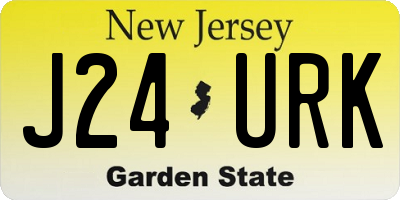 NJ license plate J24URK