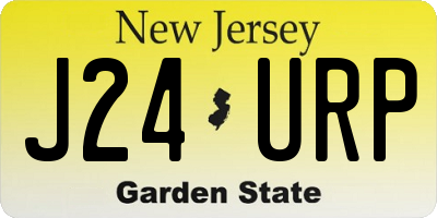 NJ license plate J24URP