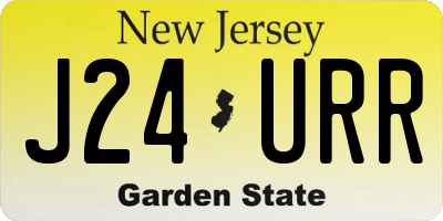 NJ license plate J24URR