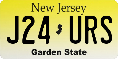 NJ license plate J24URS