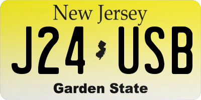 NJ license plate J24USB