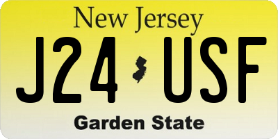 NJ license plate J24USF
