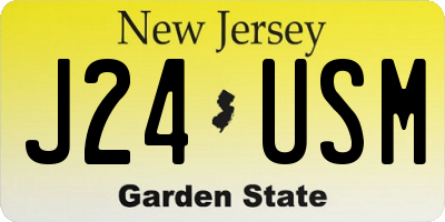 NJ license plate J24USM