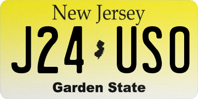 NJ license plate J24USO