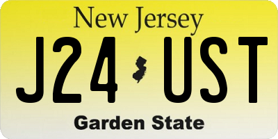 NJ license plate J24UST