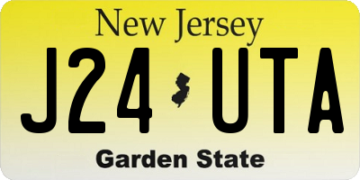 NJ license plate J24UTA