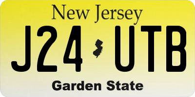 NJ license plate J24UTB