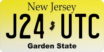 NJ license plate J24UTC