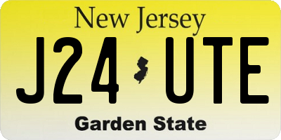 NJ license plate J24UTE