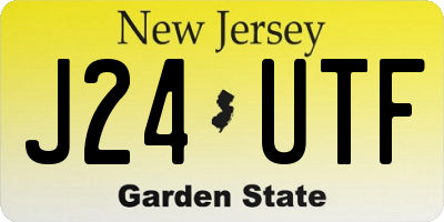 NJ license plate J24UTF
