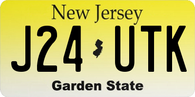 NJ license plate J24UTK