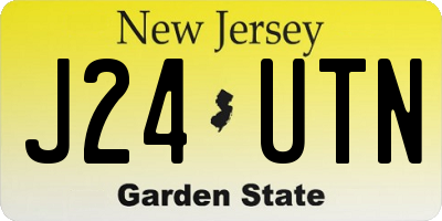 NJ license plate J24UTN