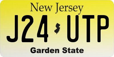 NJ license plate J24UTP