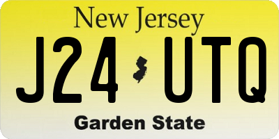 NJ license plate J24UTQ
