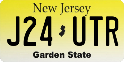NJ license plate J24UTR