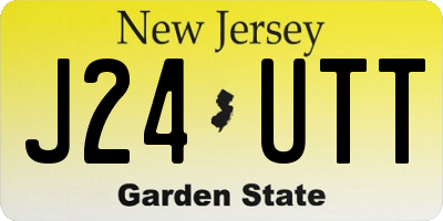 NJ license plate J24UTT